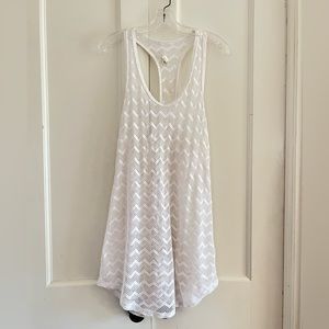 Roxy White Mesh Racer Back Swim Coverup Size Small